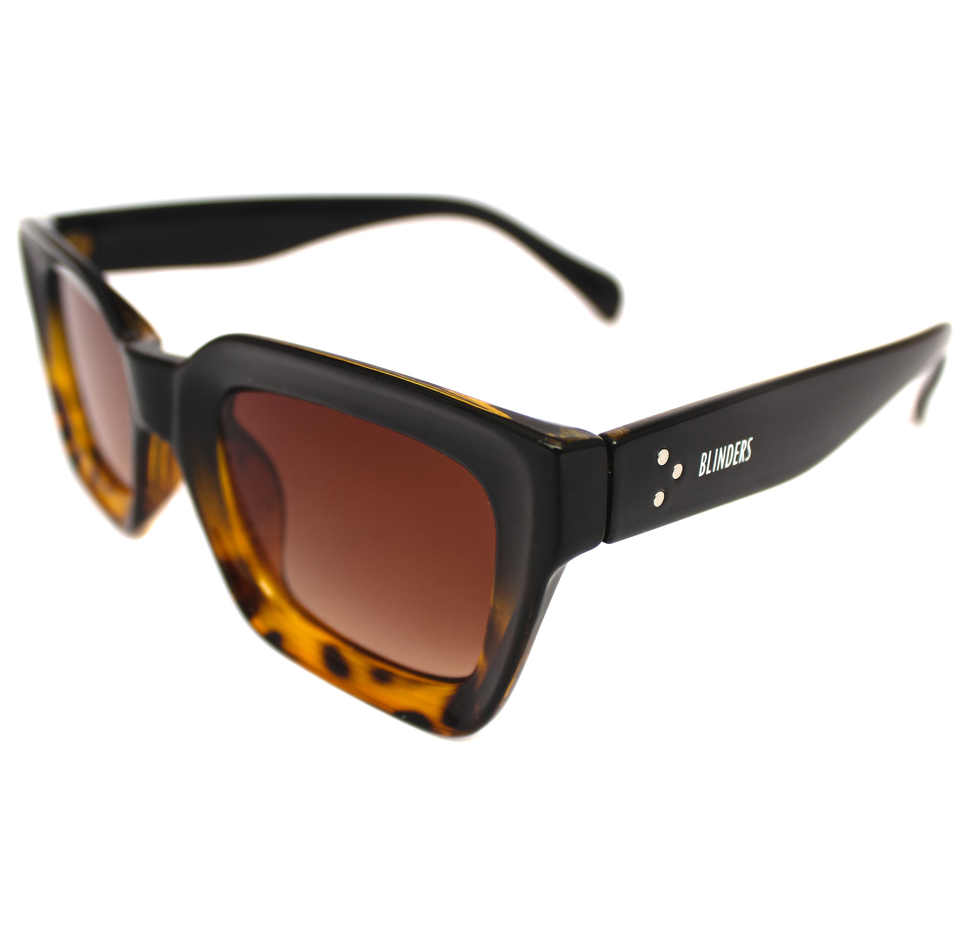 Lentes de sol rectangulares unisex marrones Dark Print Lloyd - Blinders Online Store