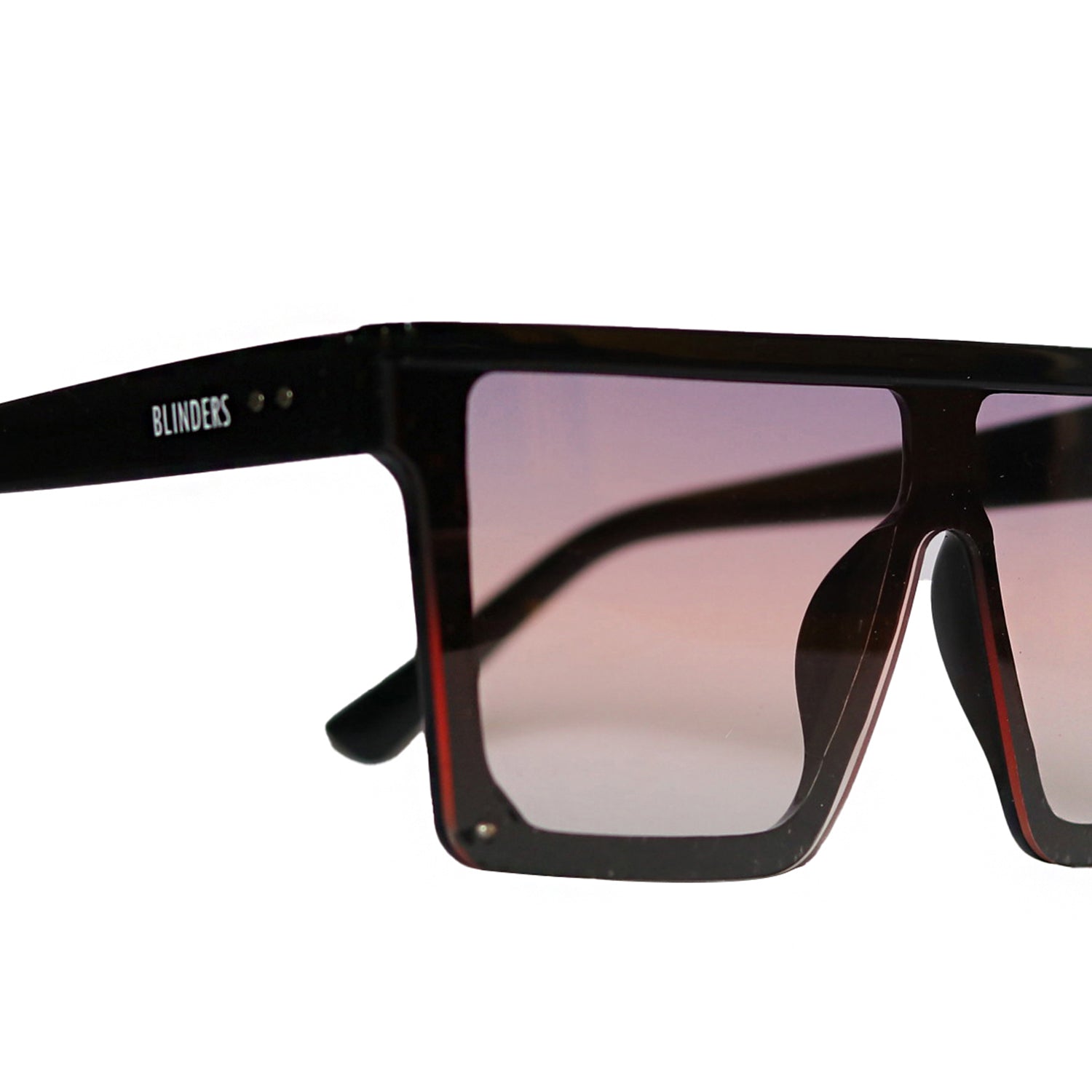 Lentes de sol cuadrados unisex rojos claros Red Light Nuke │ Blinders Online Store