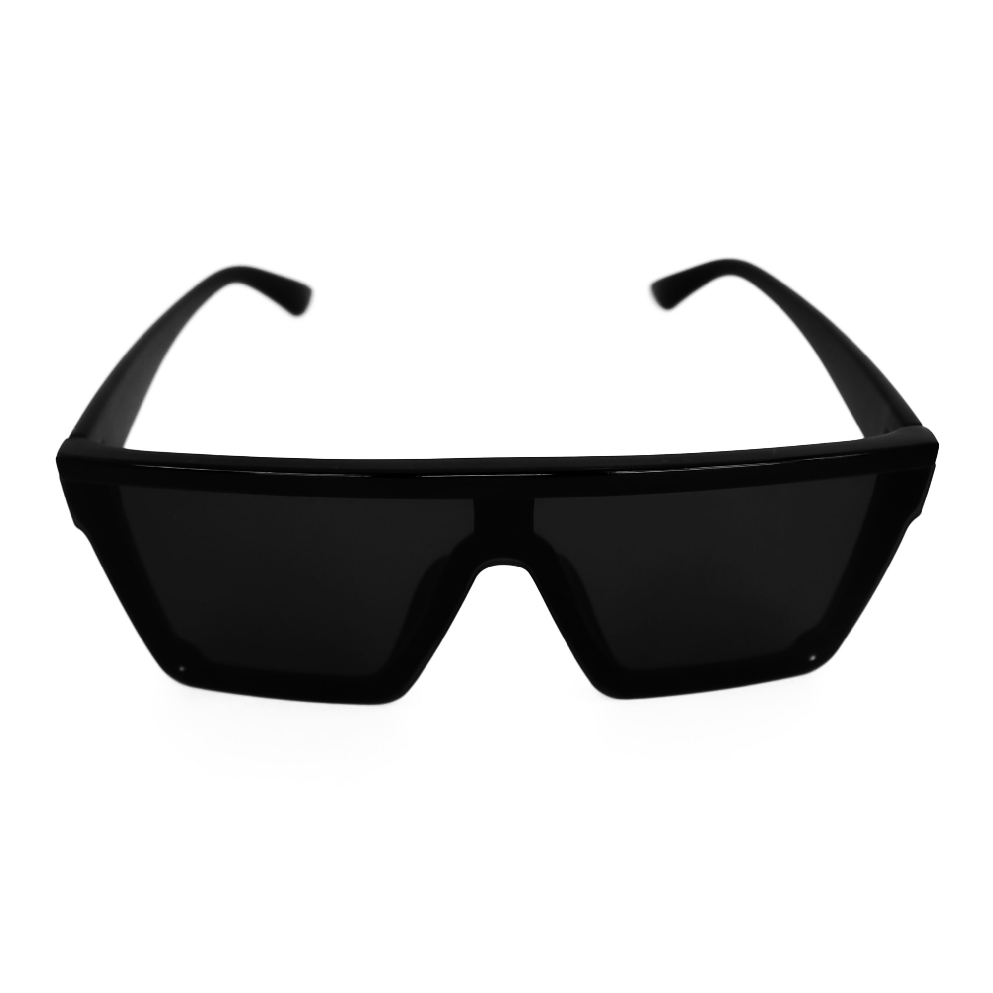 Lentes de sol negros cuadrados black nuke frontal arriba blinders