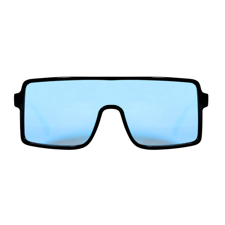 Lentes de sol cuadrados grandes azules unisex blue campers blinders