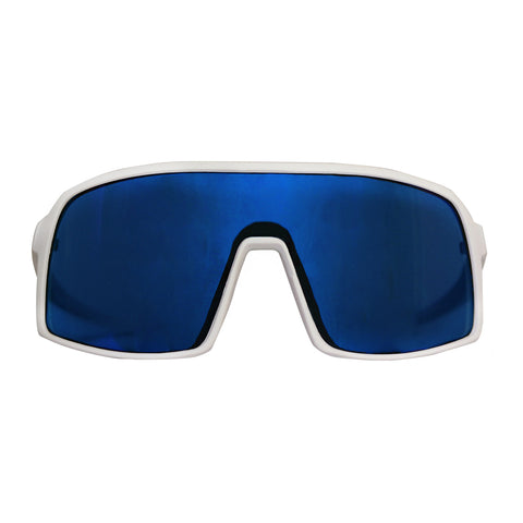 Lentes de sol rectangulares grandes unisex blancos Snow Cyclone - Blinders Online Store