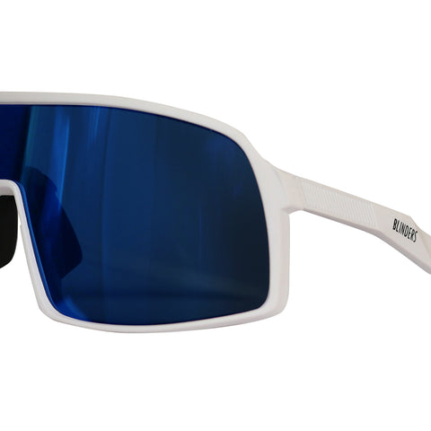 Lentes de sol rectangulares grandes unisex blancos Snow Cyclone - Blinders Online Store