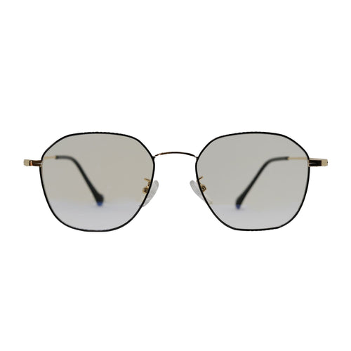Lentes blue blocking circulares unisex negros con dorado Black Gold Branson │ Blinders Online Store