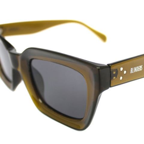 Lentes de sol rectangulares unisex verde olivo Olive Lloyd - Blinders Online Store