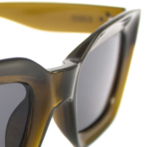 Lentes de sol rectangulares unisex verde olivo Olive Lloyd - Blinders Online Store