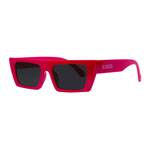 Lentes de sol rectangulares unisex rosado Coral Ibiza │ Blinders Online Store