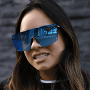Lentes de sol rectangulares unisex azules Blue Phantom │ Blinders Online Store