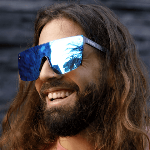 Lentes de sol rectangulares unisex azules Blue Phantom │ Blinders Online Store