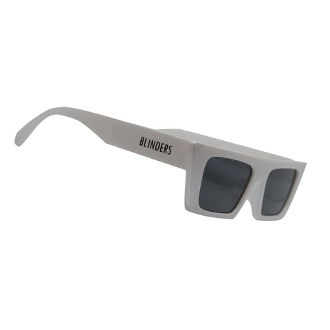 Lentes de sol rectangulares unisex blanco white Ibiza │ Blinders Online Store