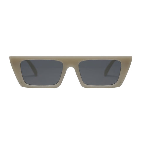 Lentes de sol rectangulares unisex blanco smoke Ibiza │ Blinders Online Store
