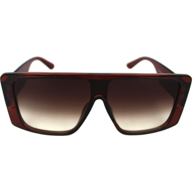 Lentes de sol rectangulares marrones grandes Brown Trooper - Blinders Online Store