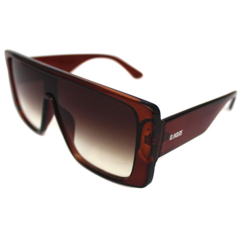 Lentes de sol rectangulares marrones grandes Brown Trooper - Blinders Online Store