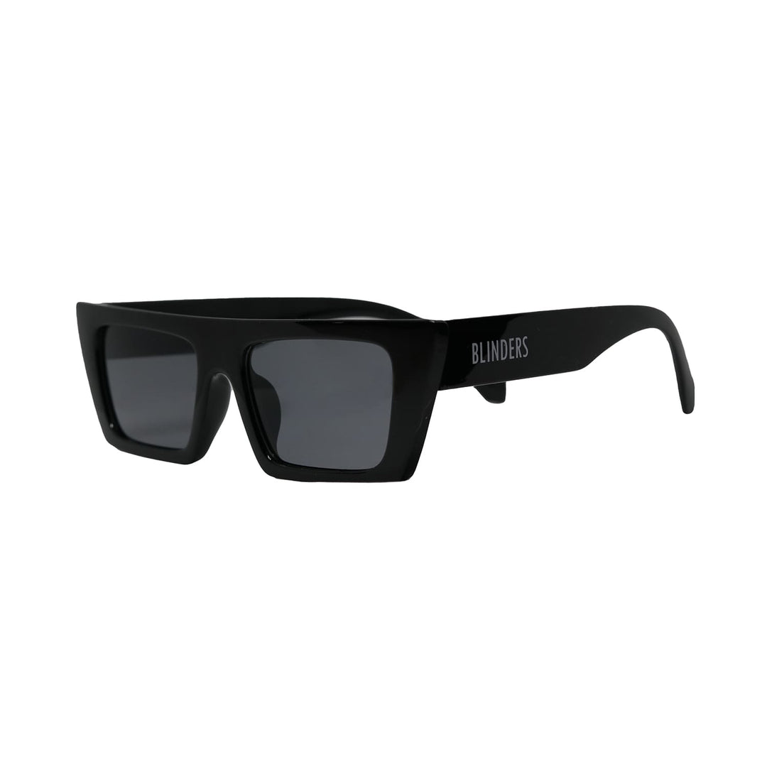 Lentes de sol rectangulares unisex negros Black Ibiza │ Blinders Online Store