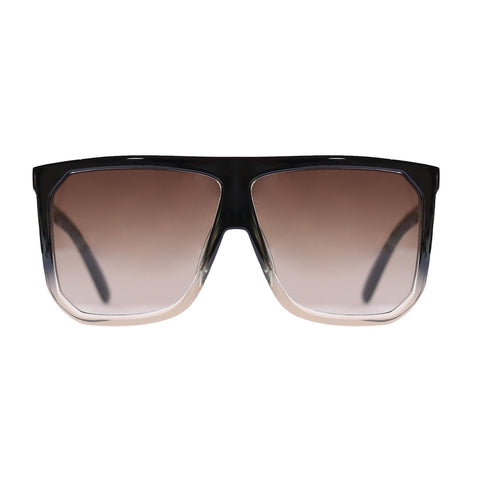 Lentes de sol ovalados marrones oscuros en degradé grandes Black Air Monaco │ Blinders Online Store