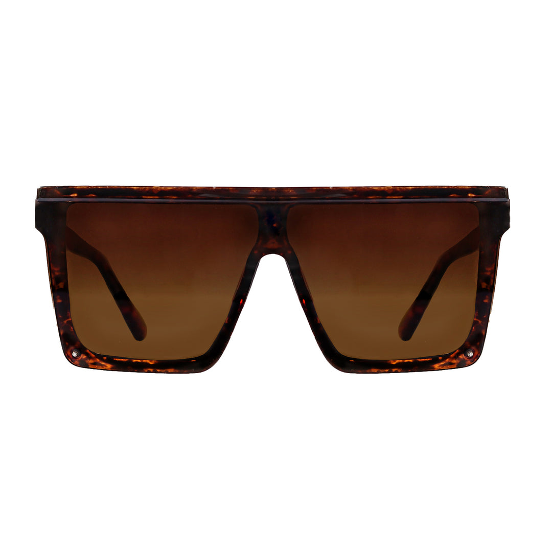 Lentes de sol cuadrados marrones grandes Carey Nuke - Blinders Online Store