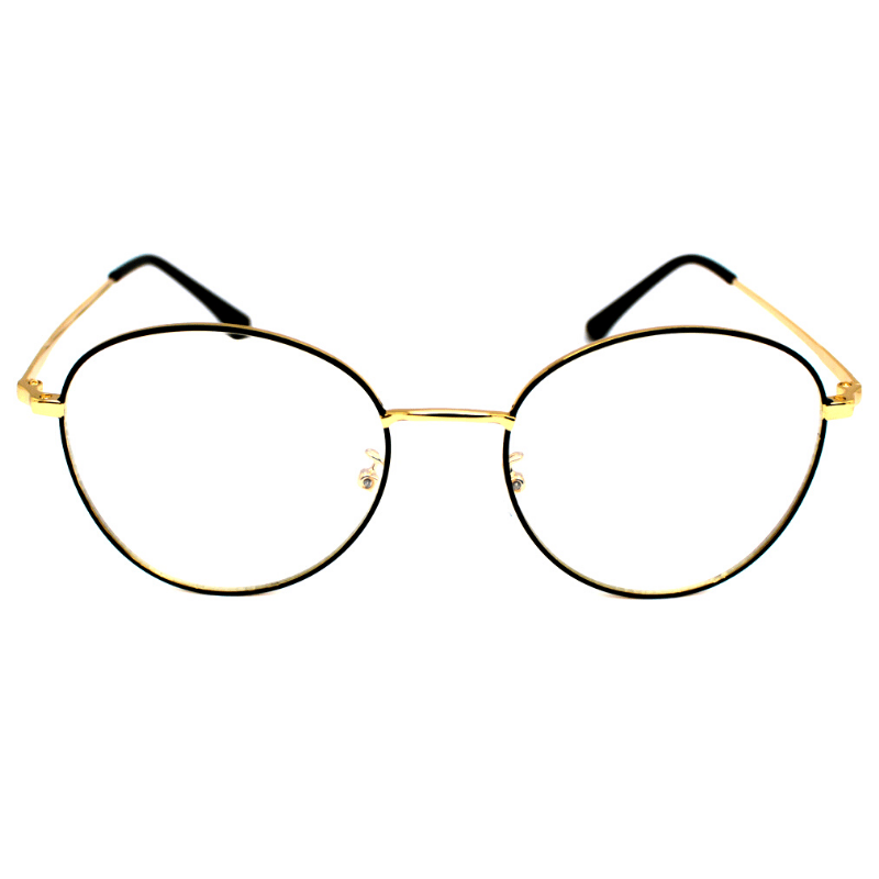 Lentes Blue blocking redondo negro con dorado Black Gold Ford - Blinders Online Store