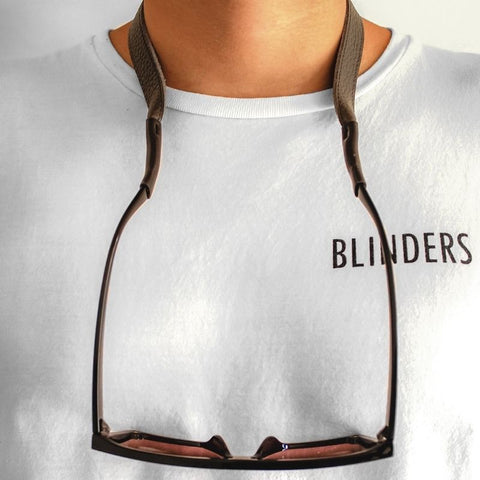 Strap holder gris para lentes Grey leather strap - Blinders Online Store