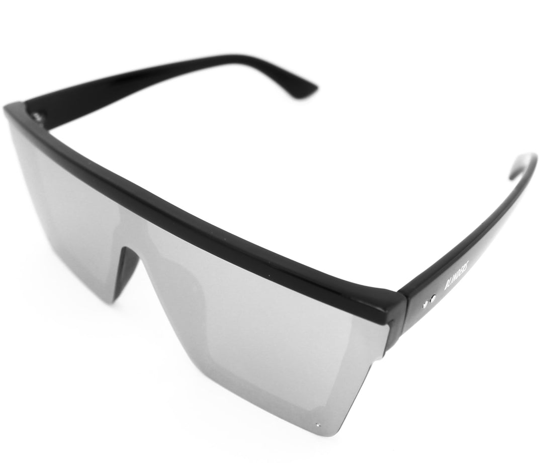Lentes de sol cuadrados plateados reflectivos grandes Space Nuke - Blinders Online Store