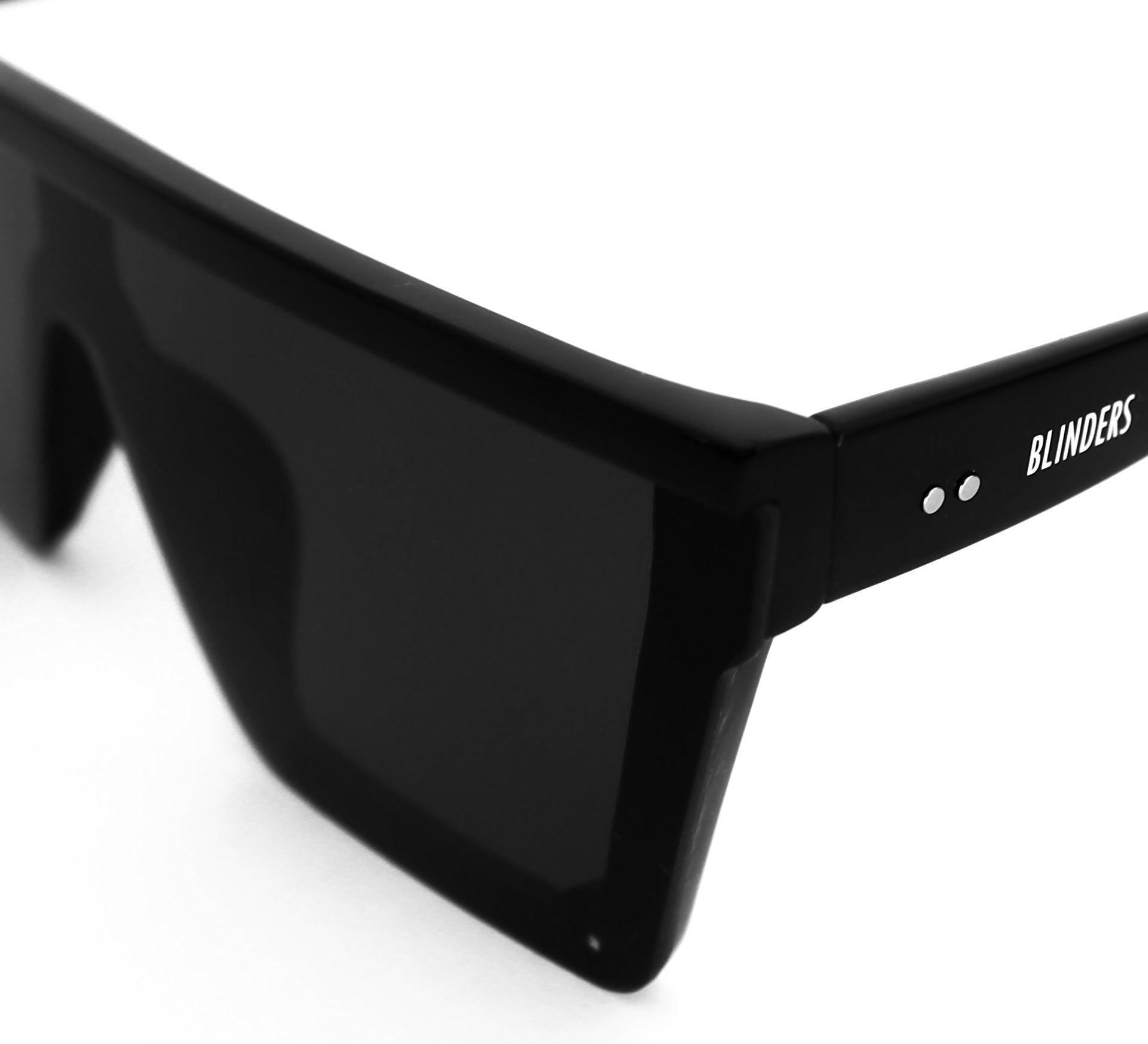 Lentes de sol negros cuadrados grandes Black Nuke - Blinders Online Store