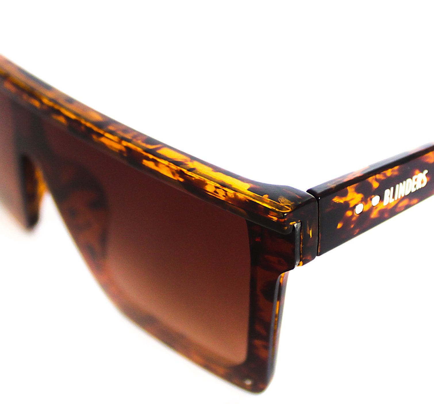 Lentes de sol cuadrados marrones grandes Carey Nuke - Blinders Online Store