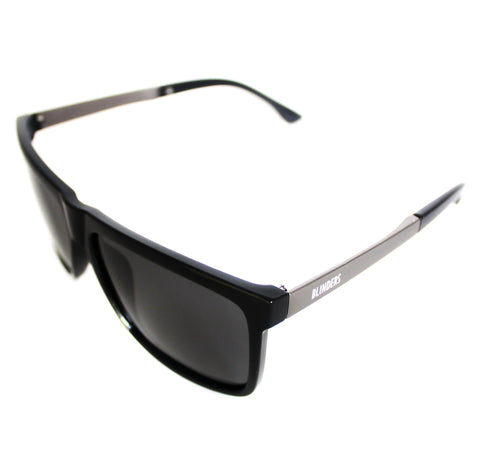 Lentes de sol rectangulares clásicos unisex negros Black Walker - Blinders Online Store