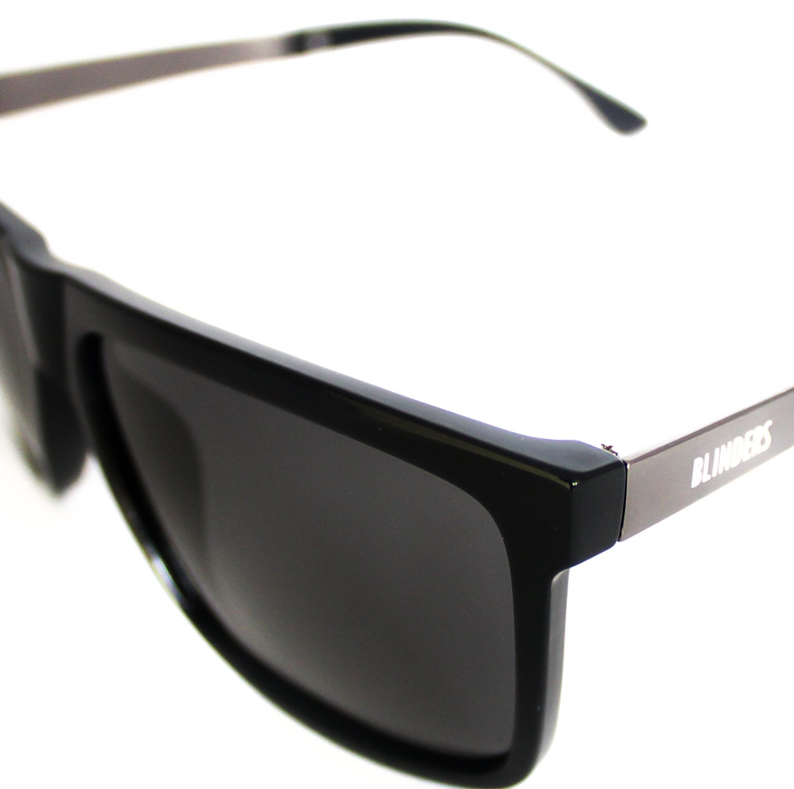 Lentes de sol rectangulares clásicos unisex negros Black Walker - Blinders Online Store