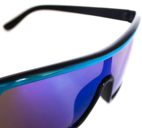 Lentes de sol rectangulares largos azules Ocean Wave - Blinders Online Store