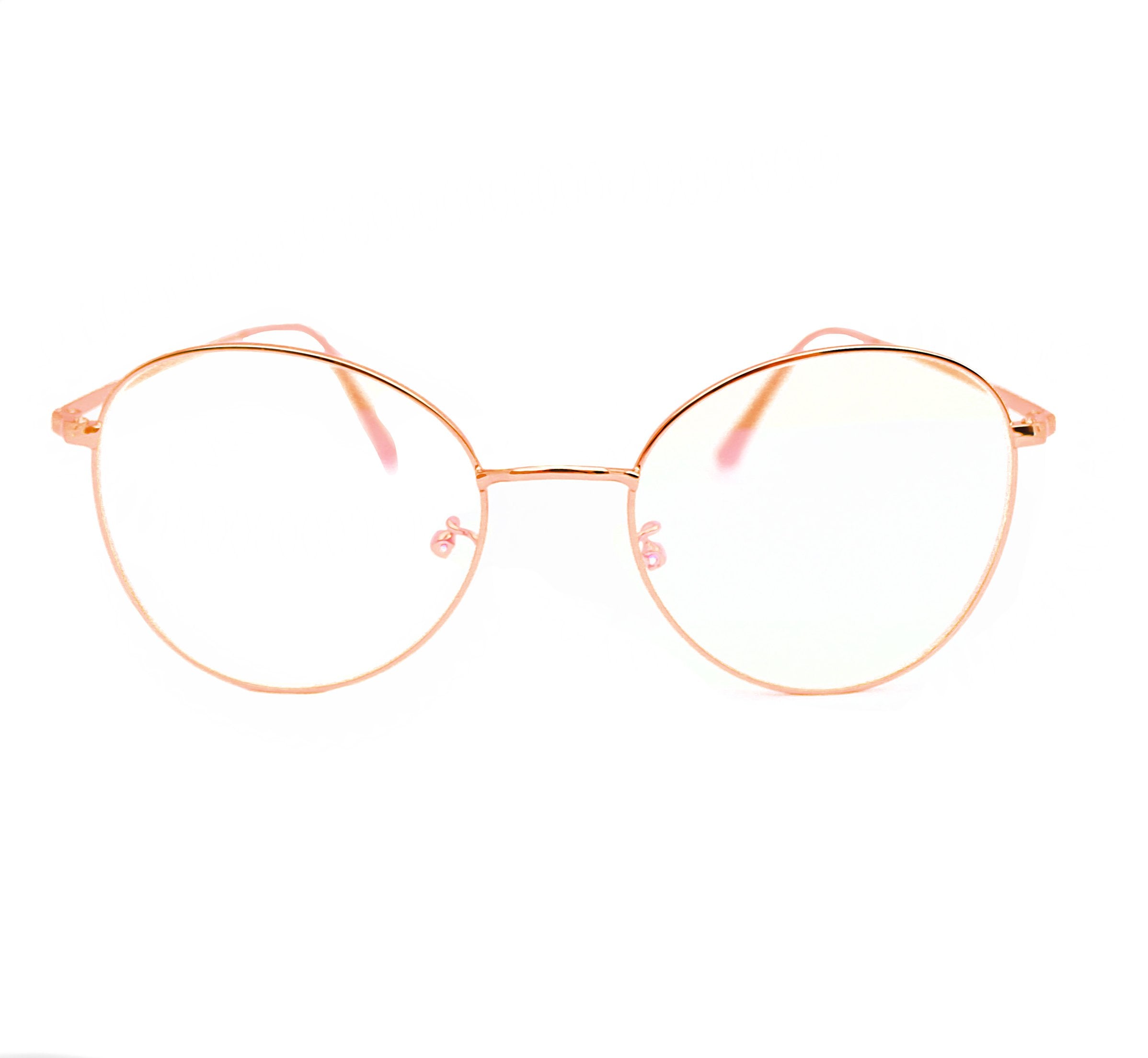 Lentes Blue blocking redondos rosados metálicos Rose Ford - Blinders Online Store