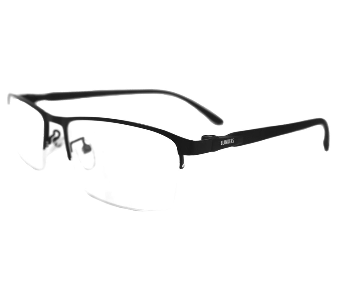 Lentes blue blocking rectangulares negros Black Buffett - Blinders Online Store