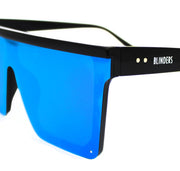 Lentes de sol cuadrados grandes azules reflectivos Indigo Nuke - Blinders Online Store