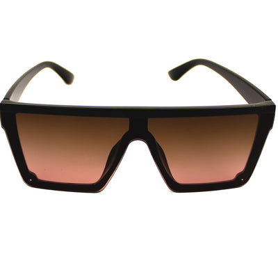 Lentes de sol cuadrados marrones oscuros grandes Dark Wine Nuke - Blinders Online Store