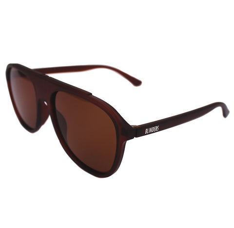 Lentes de sol ovalados unisex marrones grandes Brown Diamond - Blinders Online Store