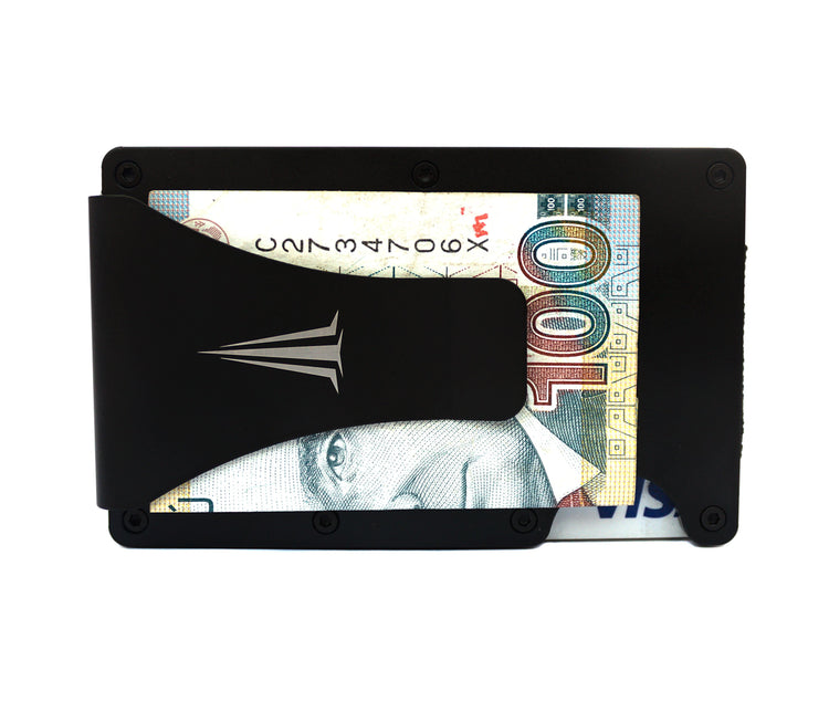 Billetera metálica de aluminio negra black Aluminum wallet Blinders