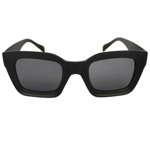 Lentes de sol rectangulares unisex negro mate Black Lloyd - Blinders Online Store