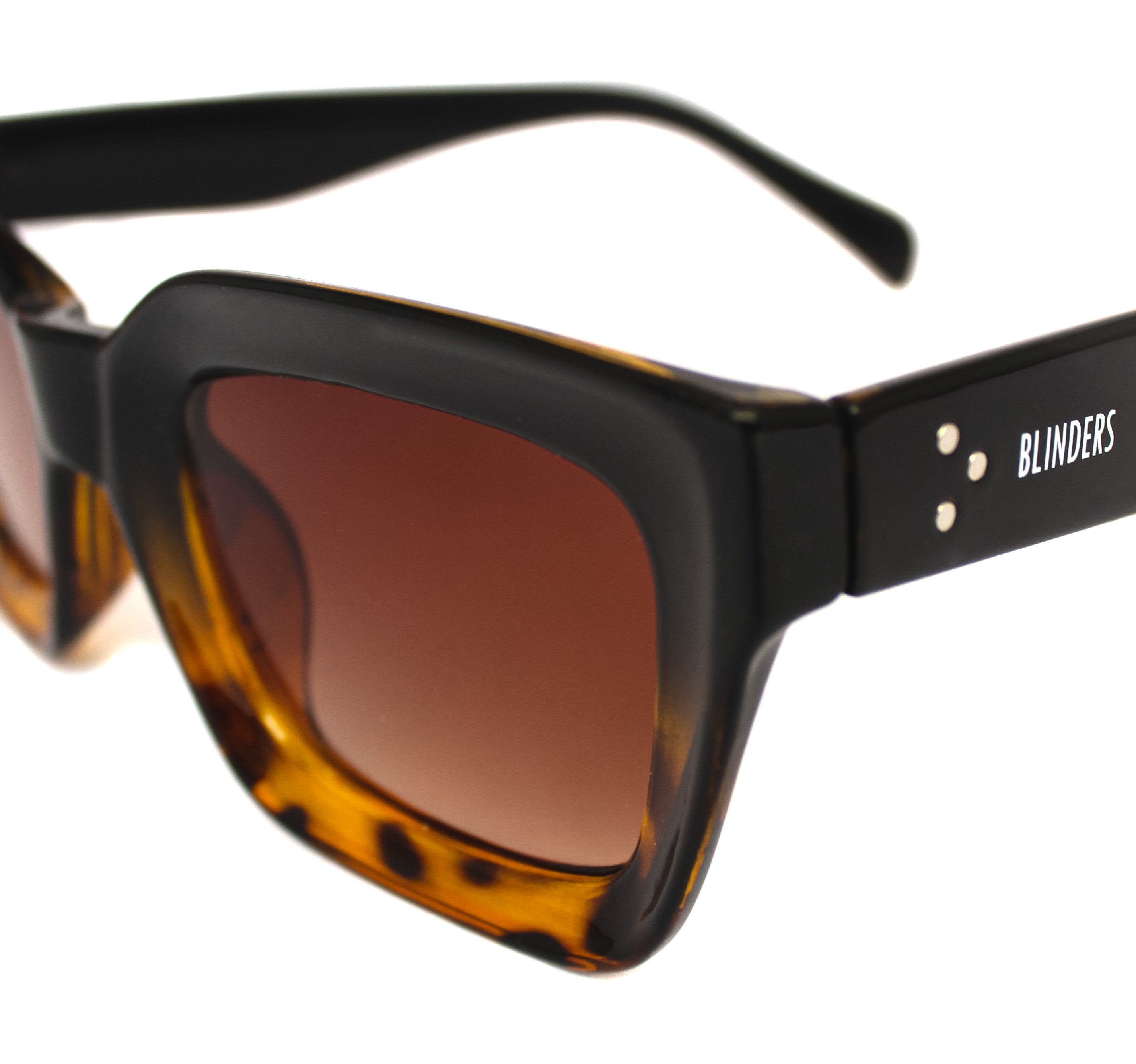 Lentes de sol rectangulares unisex marrones Dark Print Lloyd - Blinders Online Store