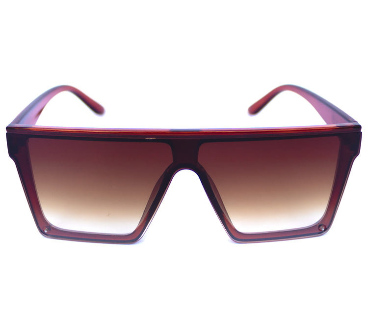 Lentes de sol cuadrados grandes marrones claros Brown Nuke - Blinders Online Store