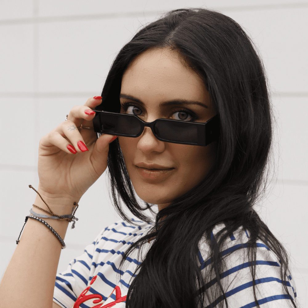 Lentes de sol negros alargados Black Met - Blinders Online Store