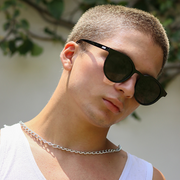 Lentes de sol negros oscuros redondos Black Boston hombre - Blinders Online Store