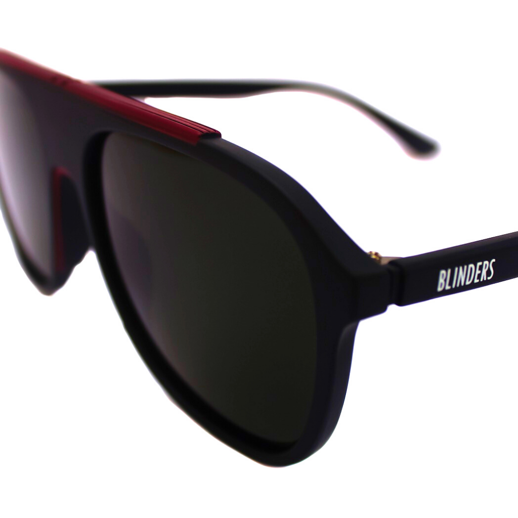 Lentes de sol ovalados unisex negros grandes Volcano Diamond - Blinders Online Store